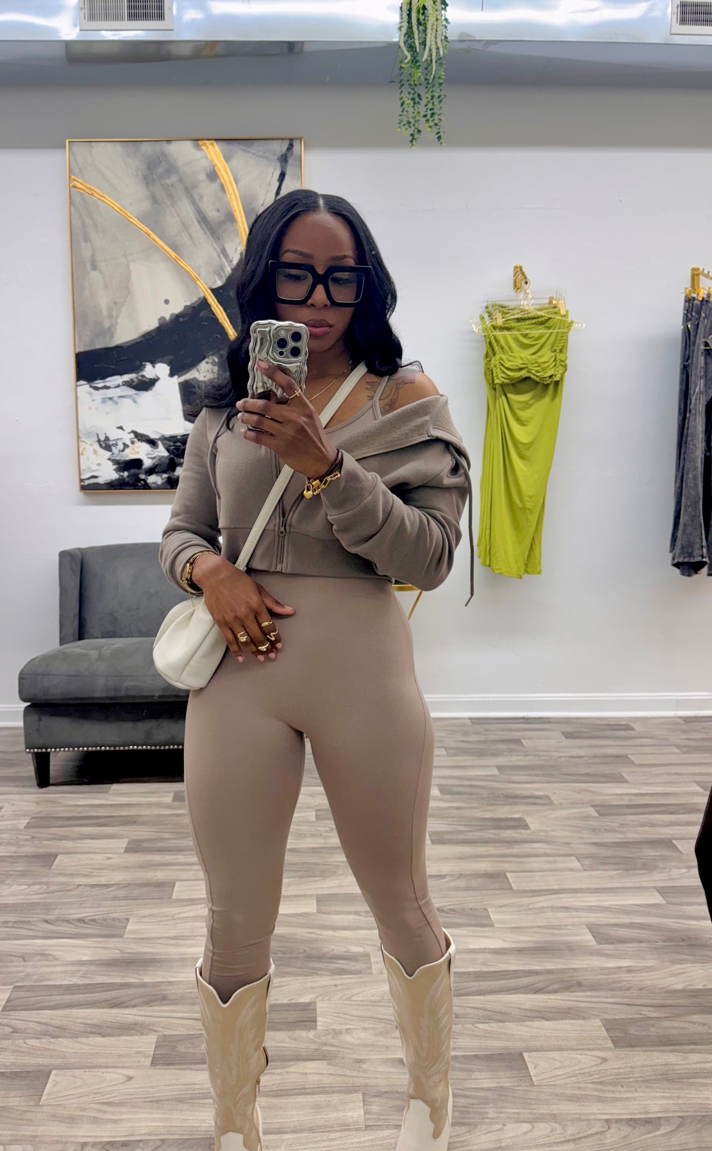 Basic cropped hoodie