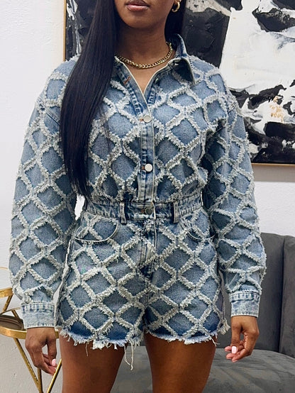 Dapper Denim Romper