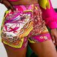 Satin Print Shorts